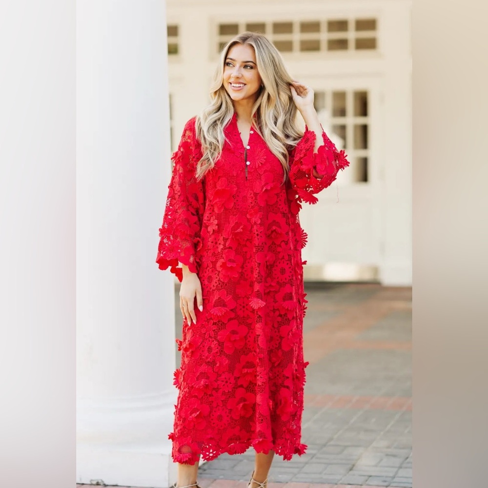 J.Marie Seraphina Midi Dress - Red